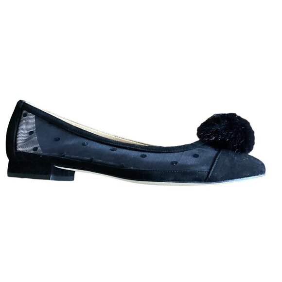 Talbots Black Edison Pom Ladies Flats 6.5W #183B - Picture 6 of 12